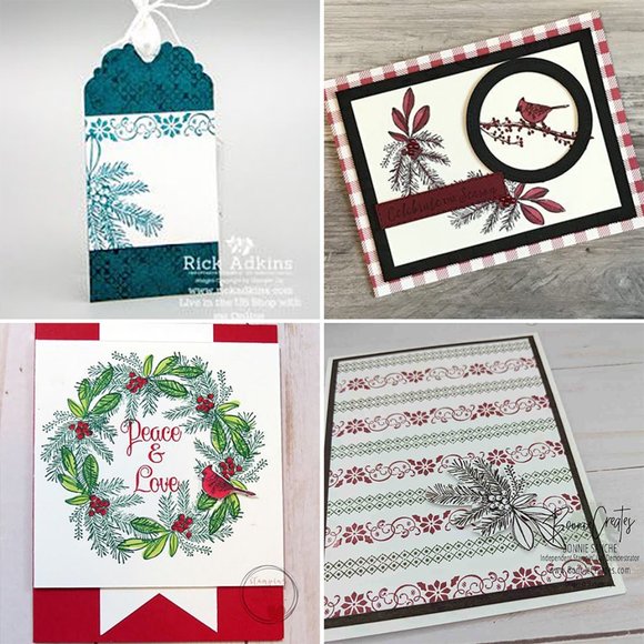 Stampin Up "Christmas Countdown" Stamp Set – Branches, Cardinal, Bird, Winter - Picture 3 of 4